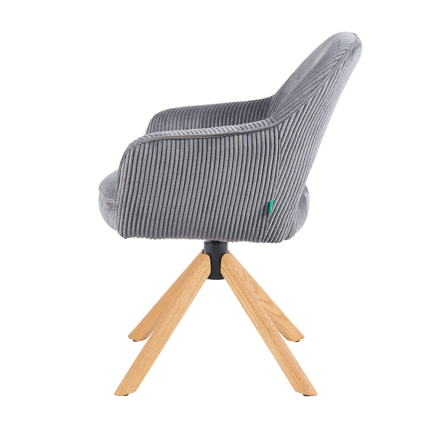 Mika-Lara 2er-Set- Drehstühle mit Gestell aus Massiver Eiche