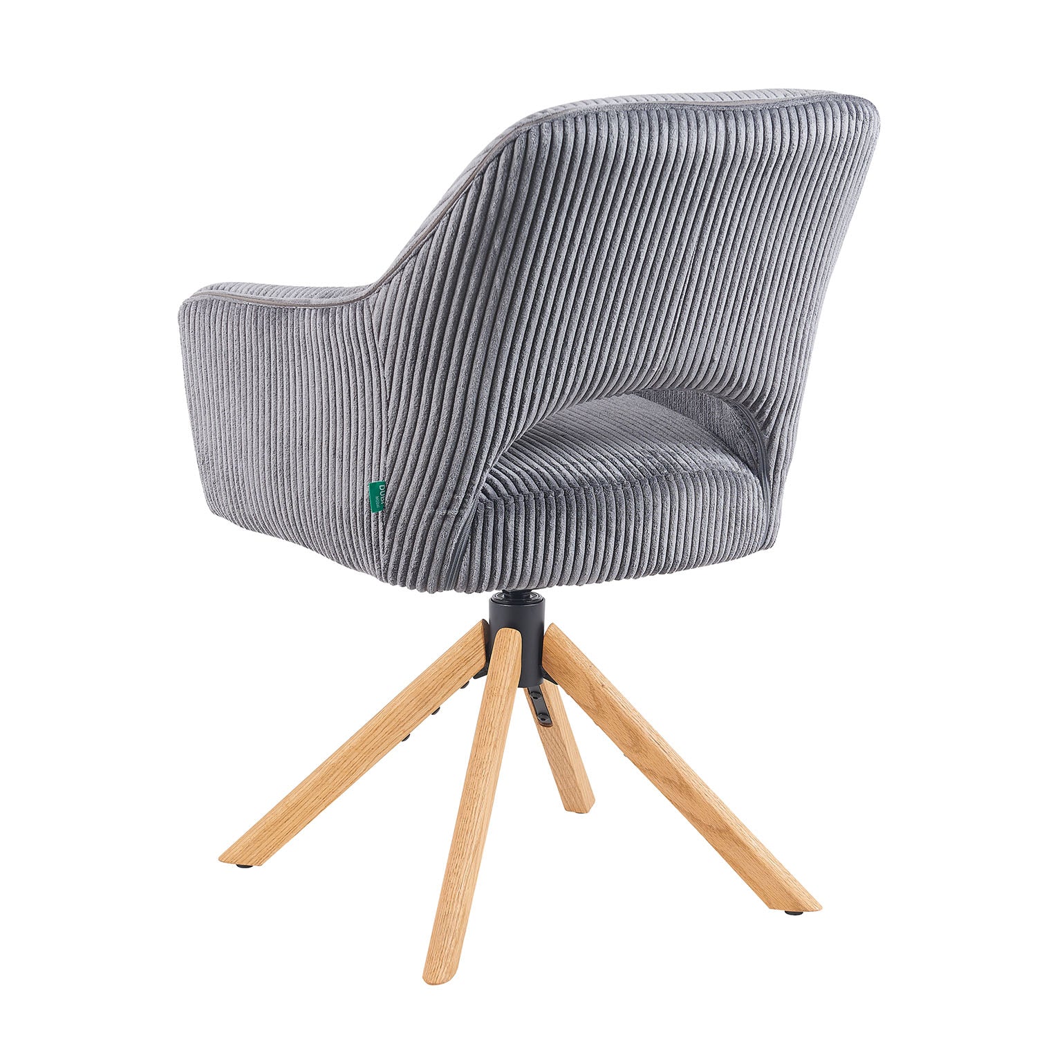 Mika-Lara 2er-Set- Drehstühle mit Gestell aus Massiver Eiche