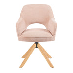 Mika-Lara 2er-Set- Drehstühle mit Gestell aus Massiver Eiche