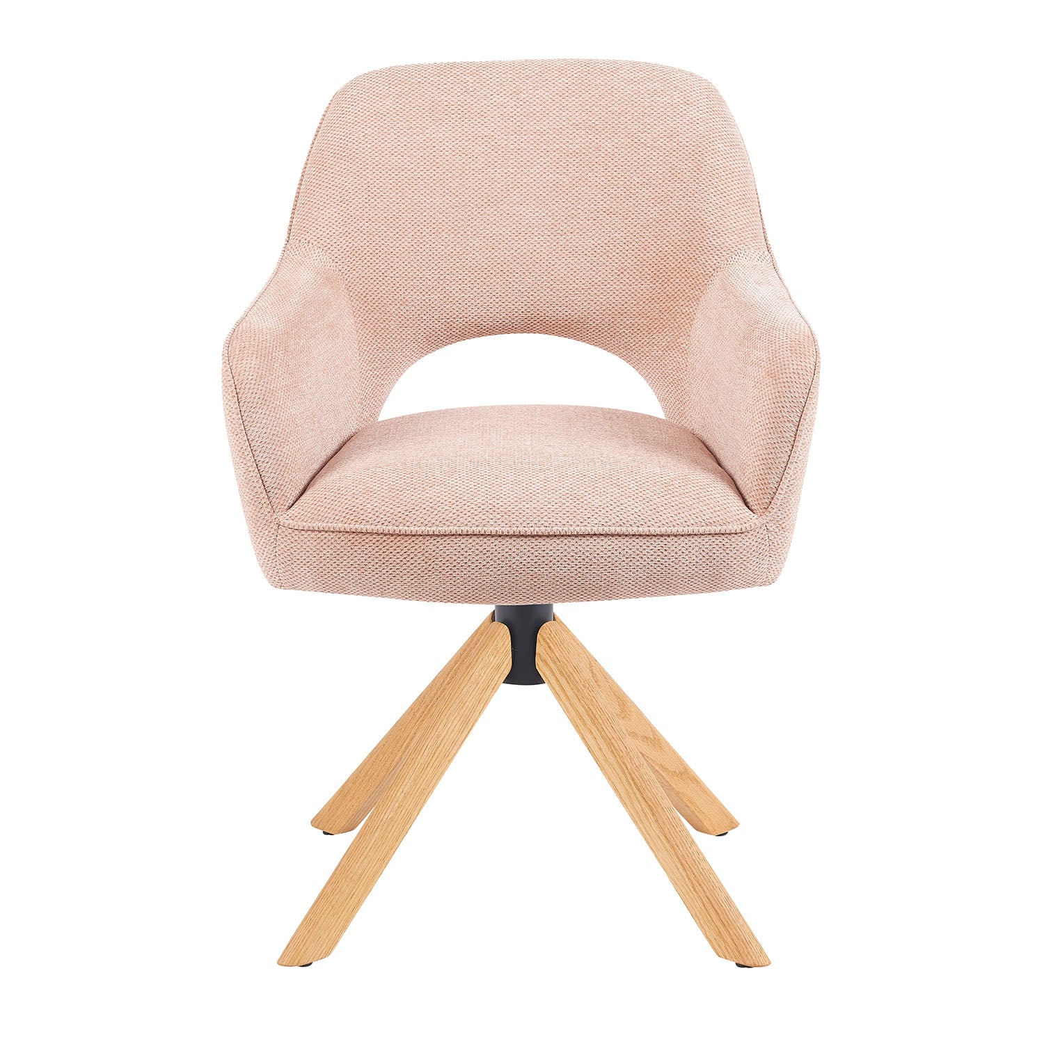 Mika-Lara 2er-Set- Drehstühle mit Gestell aus Massiver Eiche