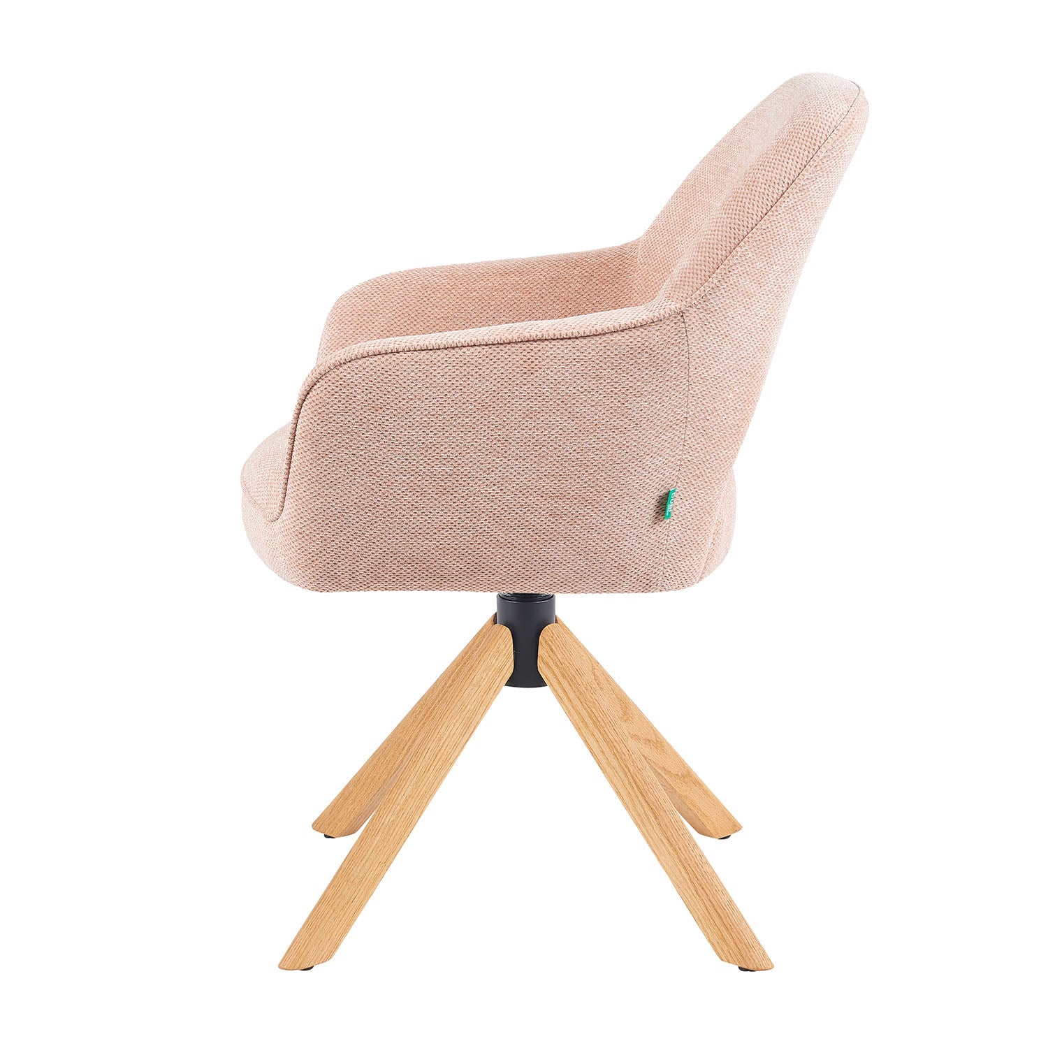 Mika-Lara 2er-Set- Drehstühle mit Gestell aus Massiver Eiche