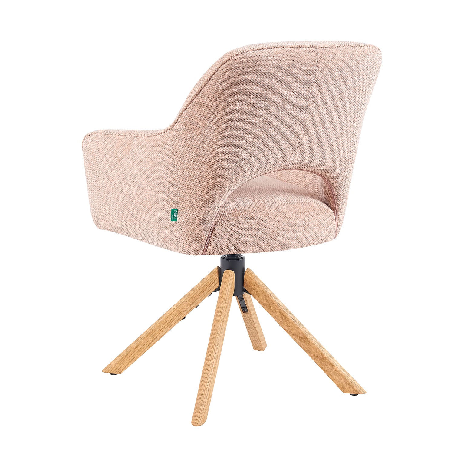 Mika-Lara 2er-Set- Drehstühle mit Gestell aus Massiver Eiche