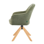 Mika-Lara 2er-Set- Drehstühle mit Gestell aus Massiver Eiche