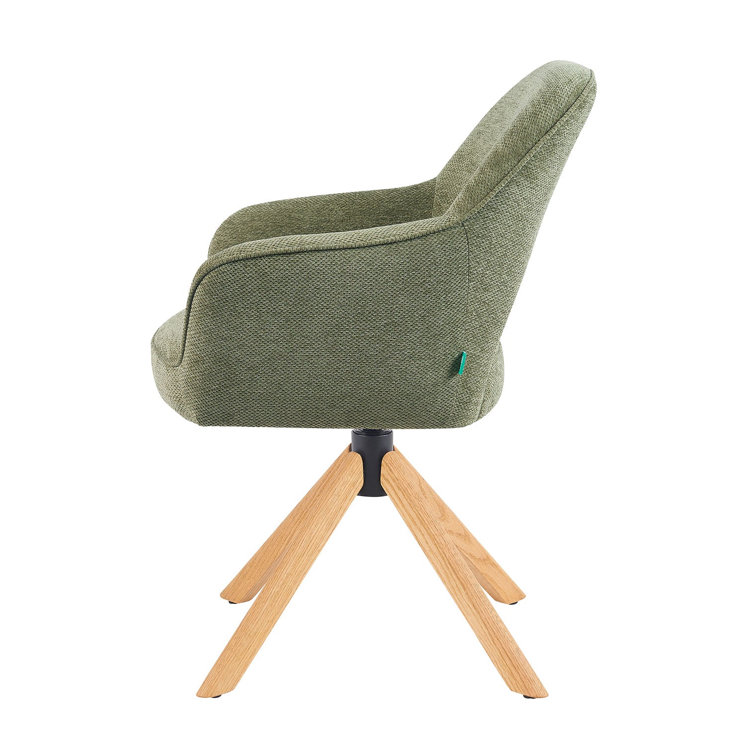 Mika-Lara 2er-Set- Drehstühle mit Gestell aus Massiver Eiche