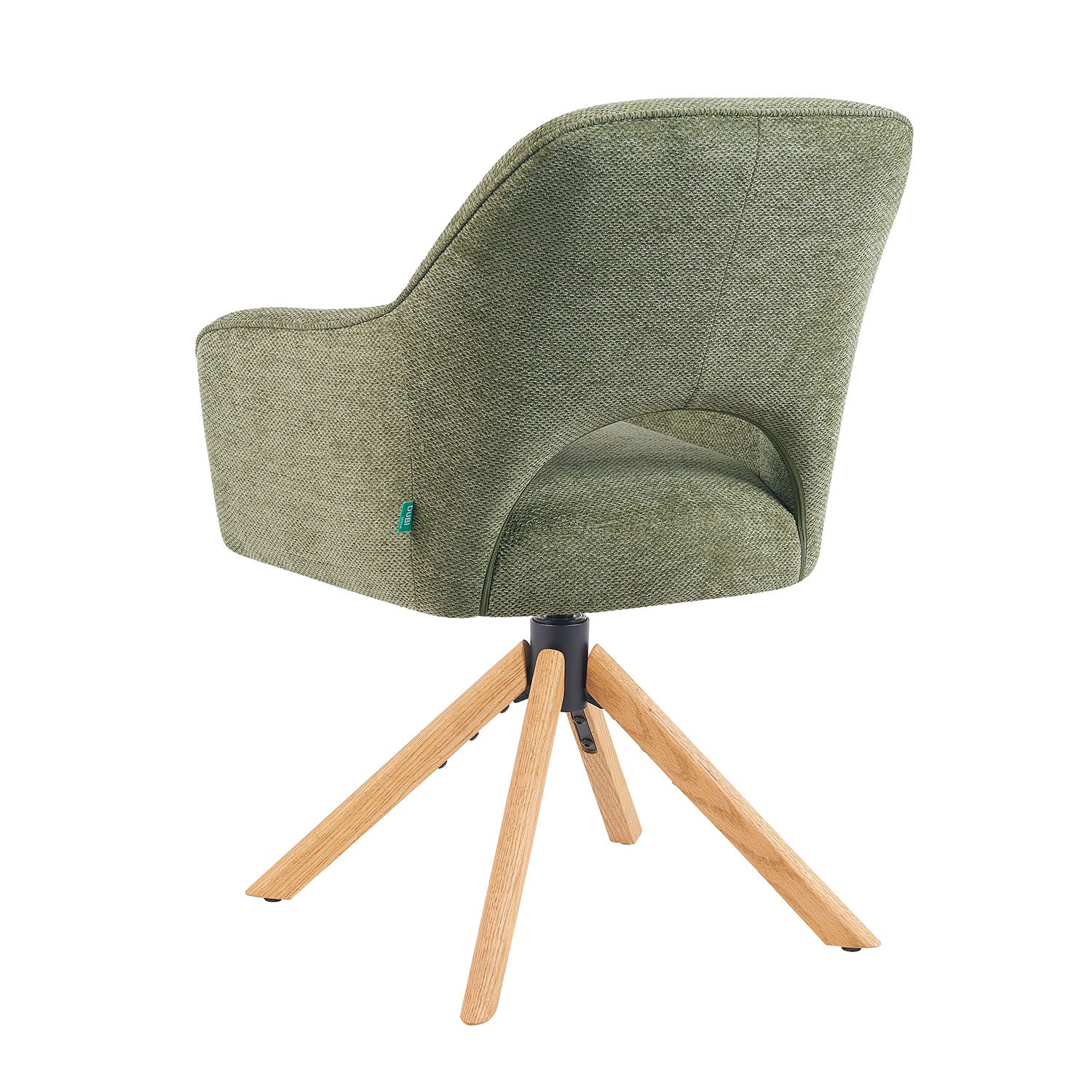 Mika-Lara 2er-Set- Drehstühle mit Gestell aus Massiver Eiche