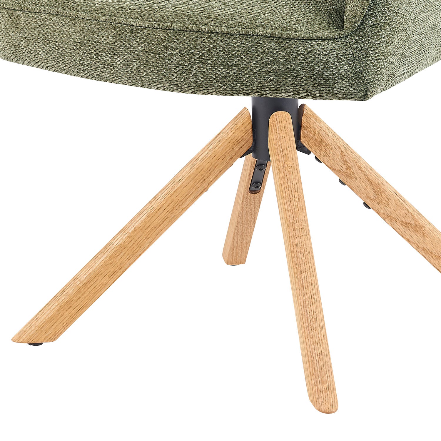 Mika-Lara 2er-Set- Drehstühle mit Gestell aus Massiver Eiche