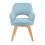 Mika-Lena 2er-Set - Drehstuhl mit Massiven Eichenholz Gestell