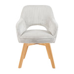 Mika-Lena 2er-Set - Drehstuhl mit Massiven Eichenholz Gestell