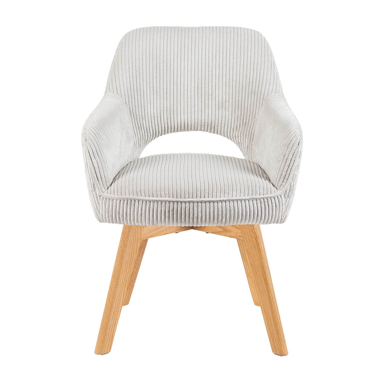 Mika-Lena 2er-Set - Drehstuhl mit Massiven Eichenholz Gestell