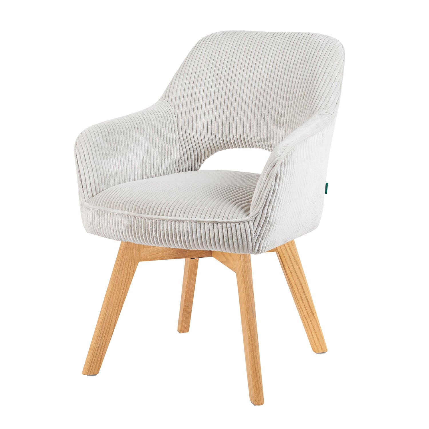 Mika-Lena 2er-Set - Drehstuhl mit Massiven Eichenholz Gestell