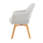 Mika-Lena 2er-Set - Drehstuhl mit Massiven Eichenholz Gestell