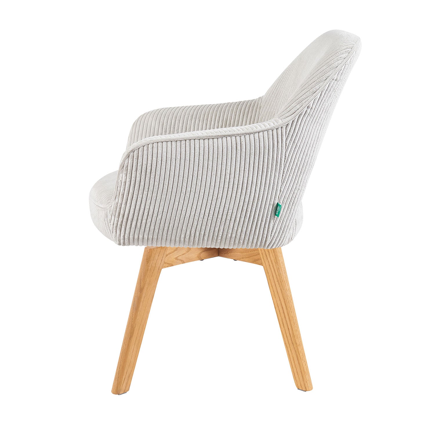 Mika-Lena 2er-Set - Drehstuhl mit Massiven Eichenholz Gestell