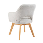 Mika-Lena 2er-Set - Drehstuhl mit Massiven Eichenholz Gestell