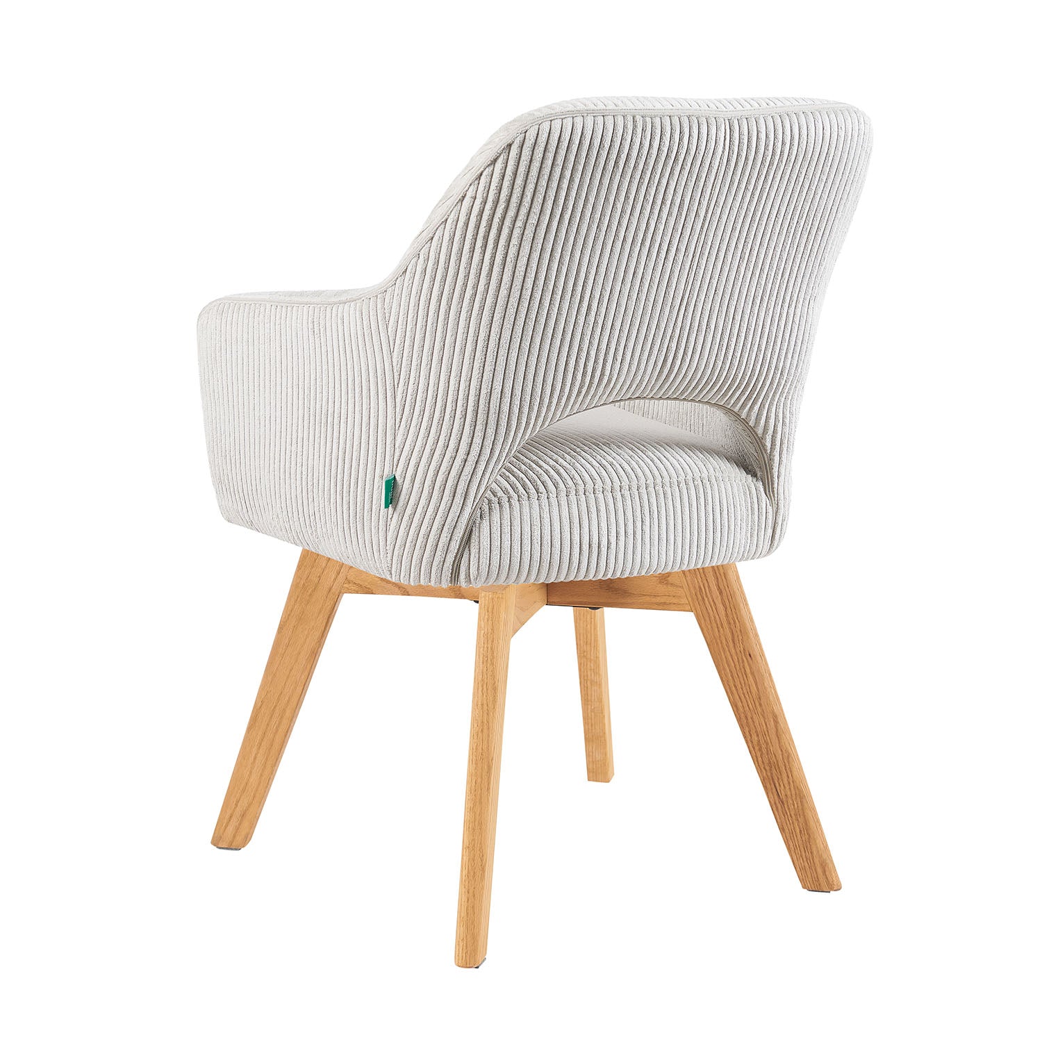 Mika-Lena 2er-Set - Drehstuhl mit Massiven Eichenholz Gestell