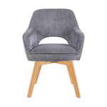 Mika-Lena 2er-Set - Drehstuhl mit Massiven Eichenholz Gestell