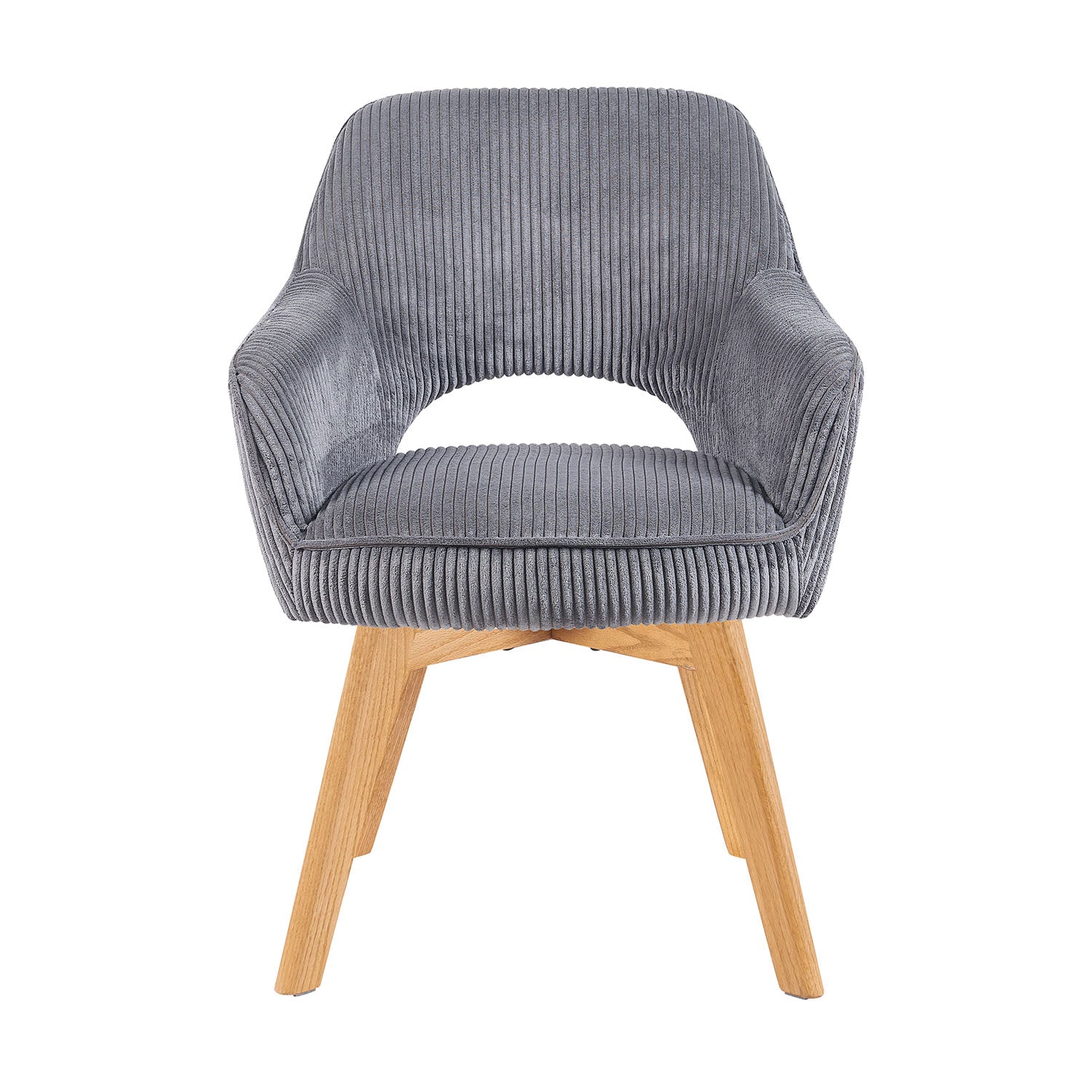 Mika-Lena 2er-Set - Drehstuhl mit Massiven Eichenholz Gestell