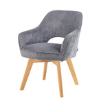 Mika-Lena 2er-Set - Drehstuhl mit Massiven Eichenholz Gestell