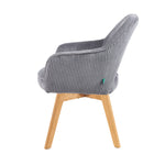 Mika-Lena 2er-Set - Drehstuhl mit Massiven Eichenholz Gestell