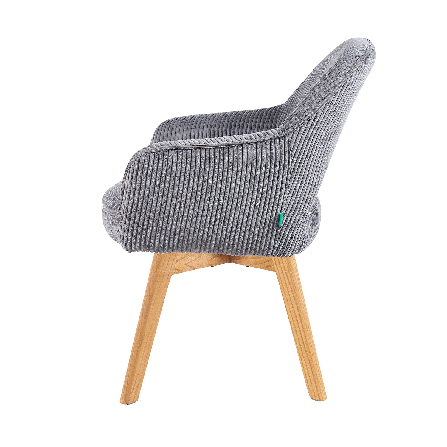 Mika-Lena 2er-Set - Drehstuhl mit Massiven Eichenholz Gestell