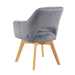 Mika-Lena 2er-Set - Drehstuhl mit Massiven Eichenholz Gestell