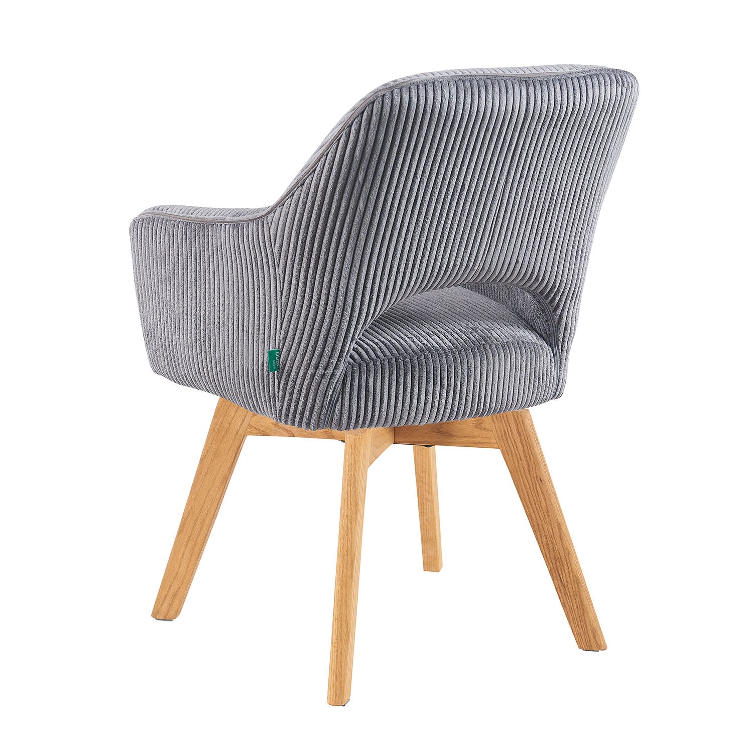 Mika-Lena 2er-Set - Drehstuhl mit Massiven Eichenholz Gestell