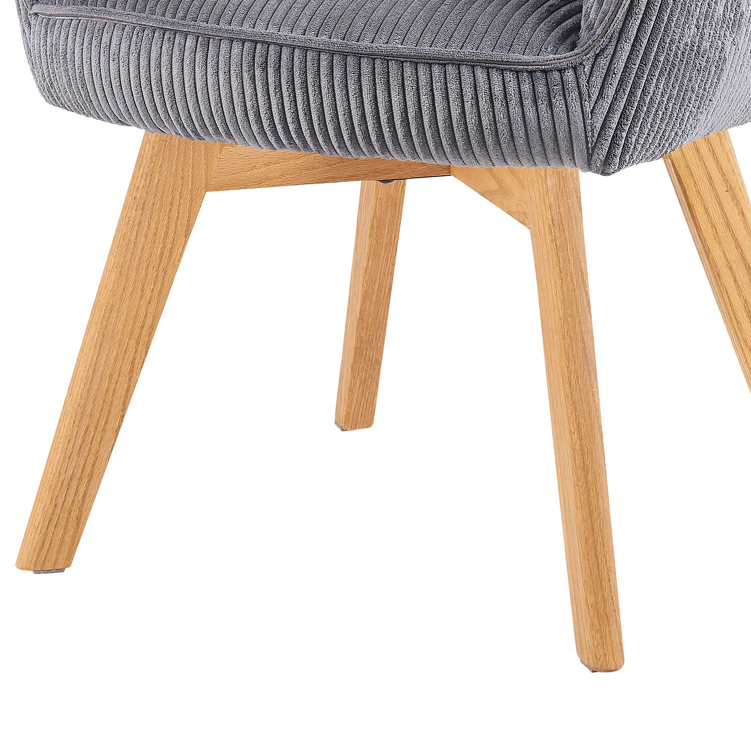 Mika-Lena 2er-Set - Drehstuhl mit Massiven Eichenholz Gestell