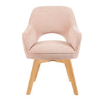 Mika-Lena 2er-Set - Drehstuhl mit Massiven Eichenholz Gestell