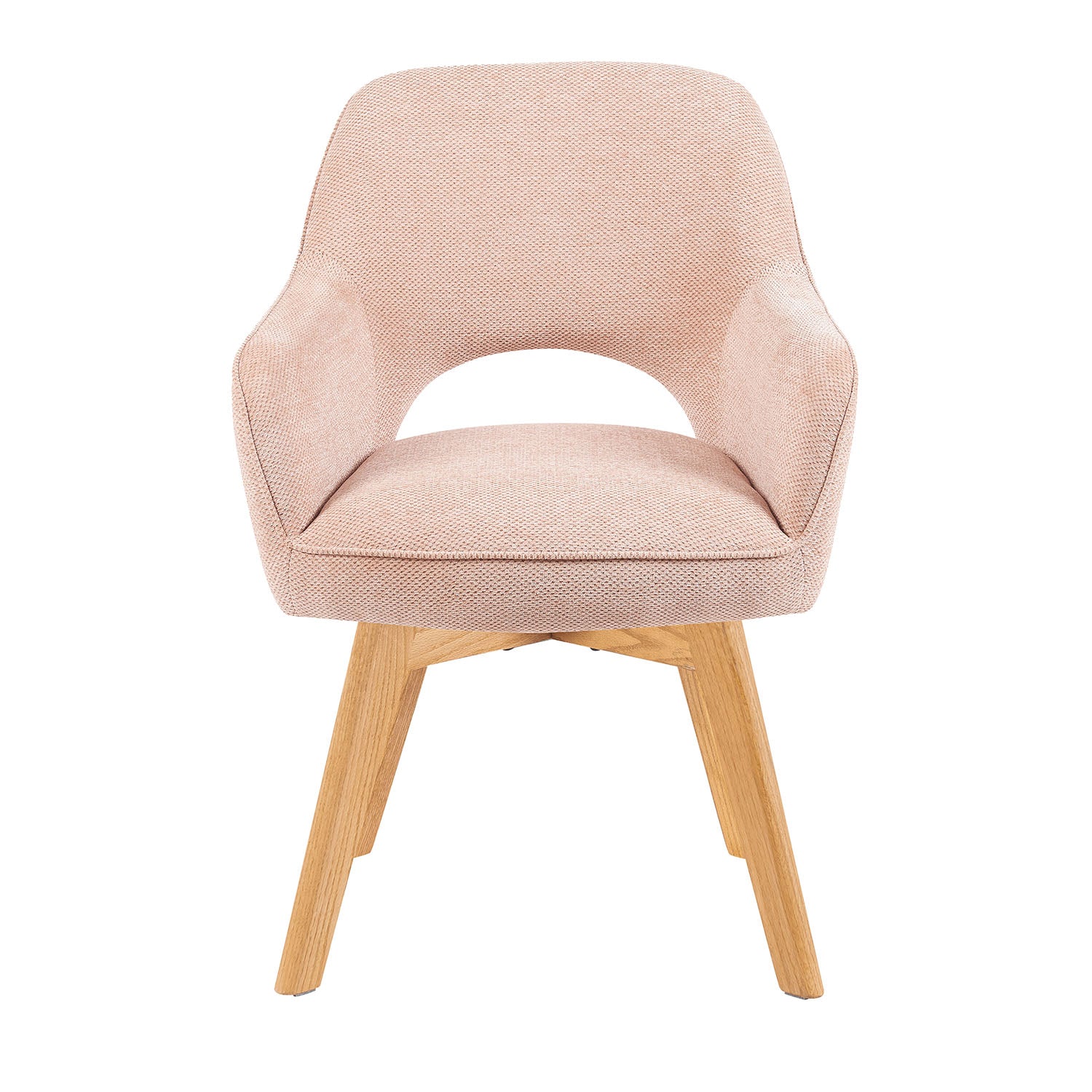 Mika-Lena 2er-Set - Drehstuhl mit Massiven Eichenholz Gestell