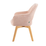 Mika-Lena 2er-Set - Drehstuhl mit Massiven Eichenholz Gestell