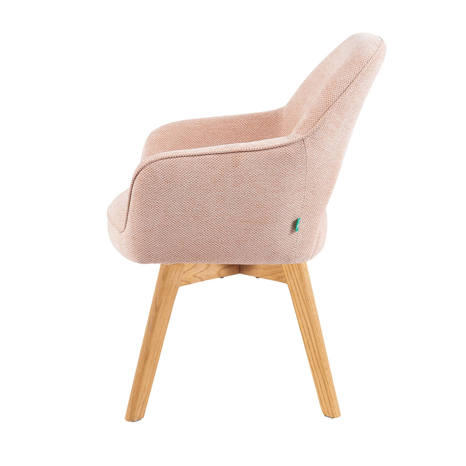 Mika-Lena 2er-Set - Drehstuhl mit Massiven Eichenholz Gestell