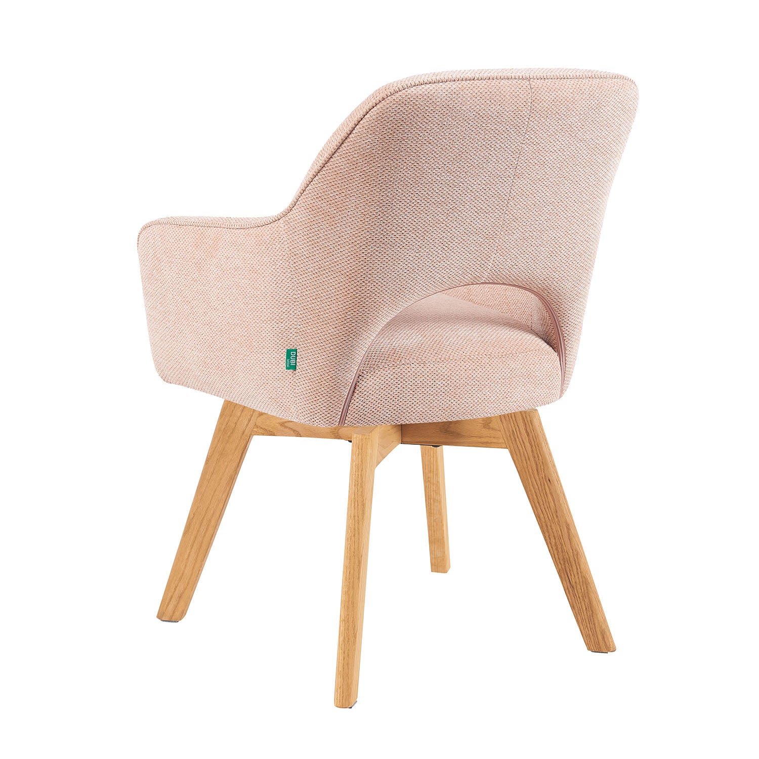 Mika-Lena 2er-Set - Drehstuhl mit Massiven Eichenholz Gestell