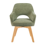 Mika-Lena 2er-Set - Drehstuhl mit Massiven Eichenholz Gestell