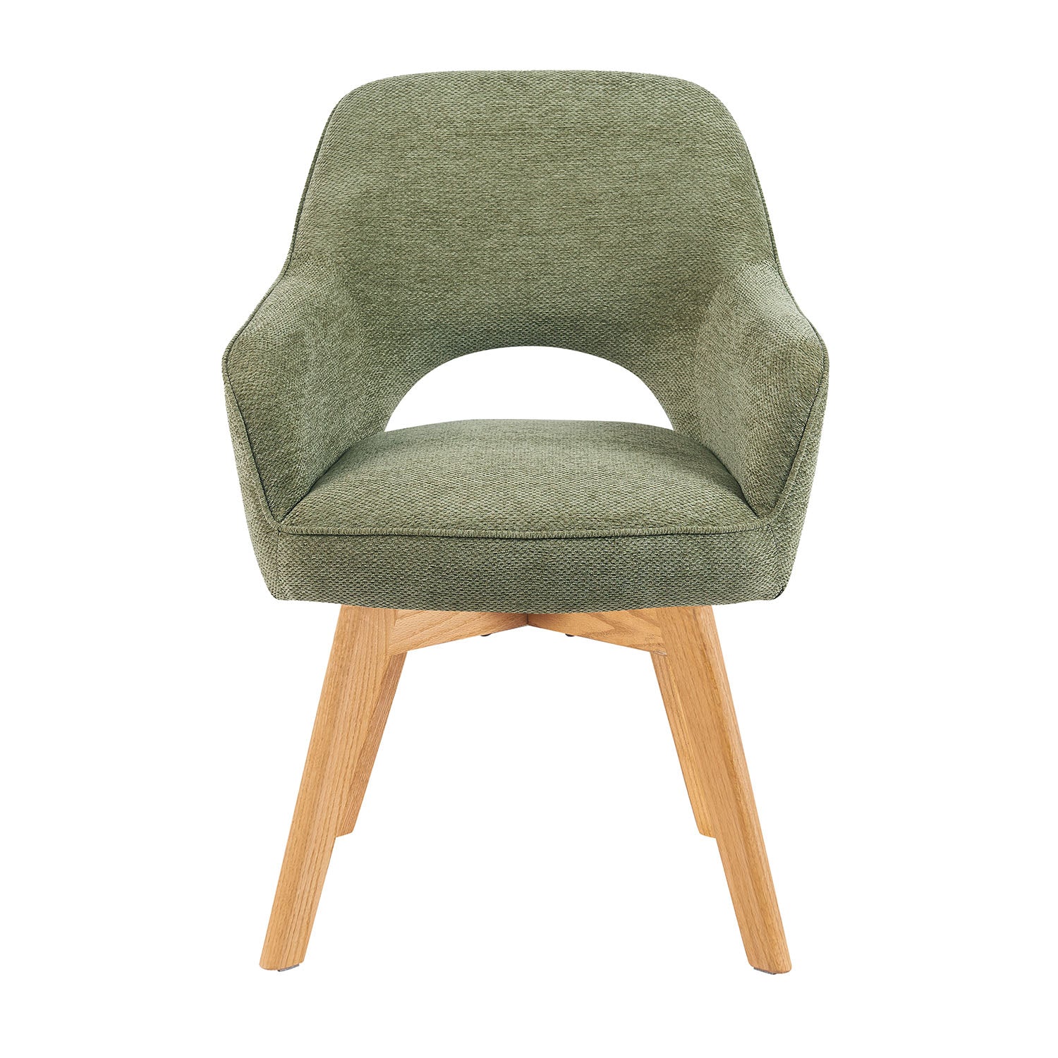 Mika-Lena 2er-Set - Drehstuhl mit Massiven Eichenholz Gestell