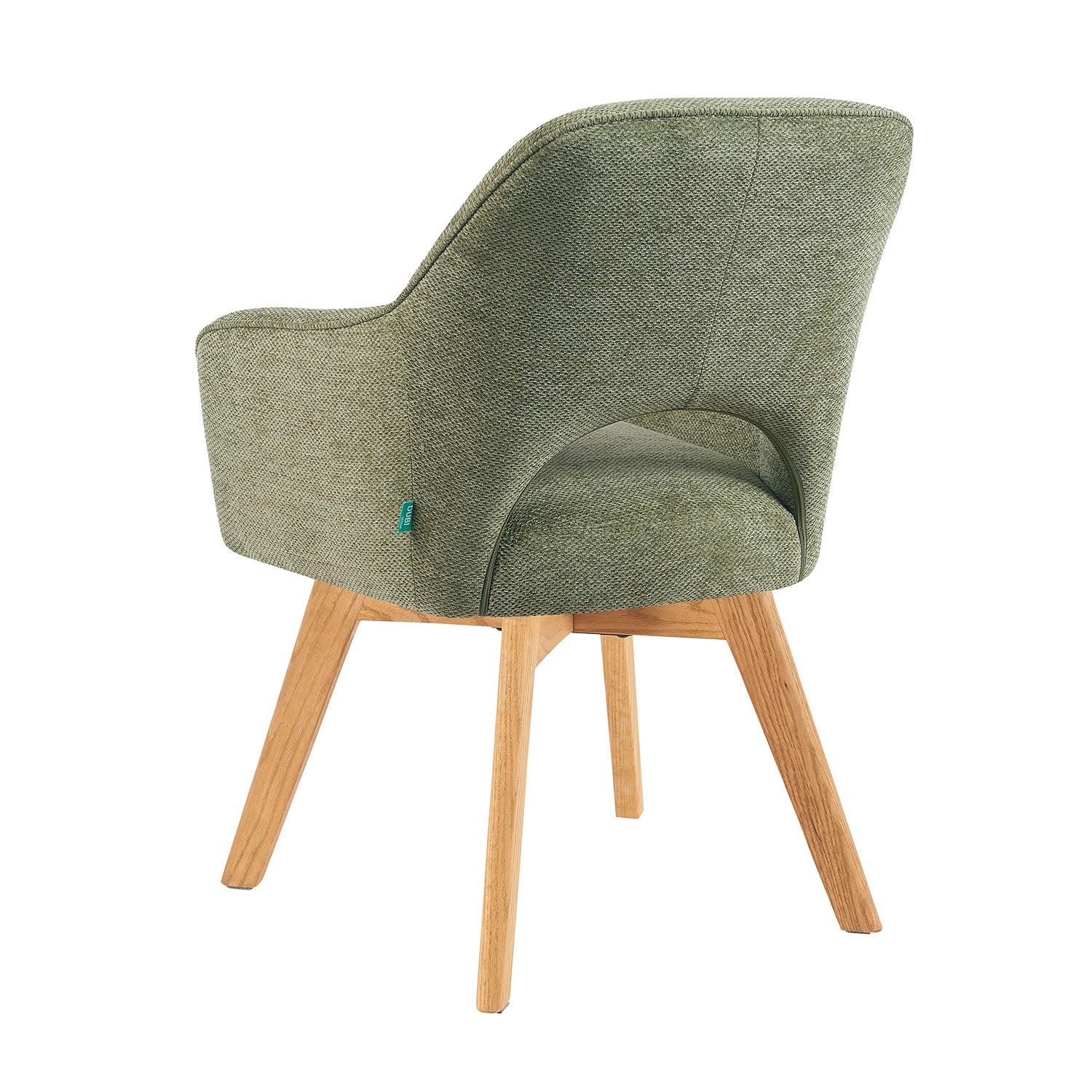 Mika-Lena 2er-Set - Drehstuhl mit Massiven Eichenholz Gestell