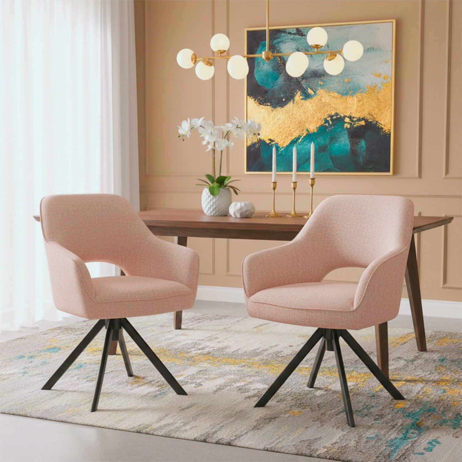 Mika-Nils 2er-Set- Esszimmerstuhl mit Federkernpolsterung