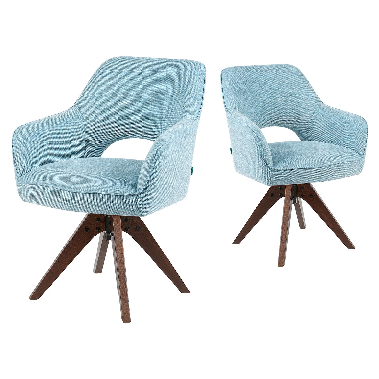 Esszimmerstuhl Mika-Lena 2er-Set - 360° drehbar, Eiche geölt Natur