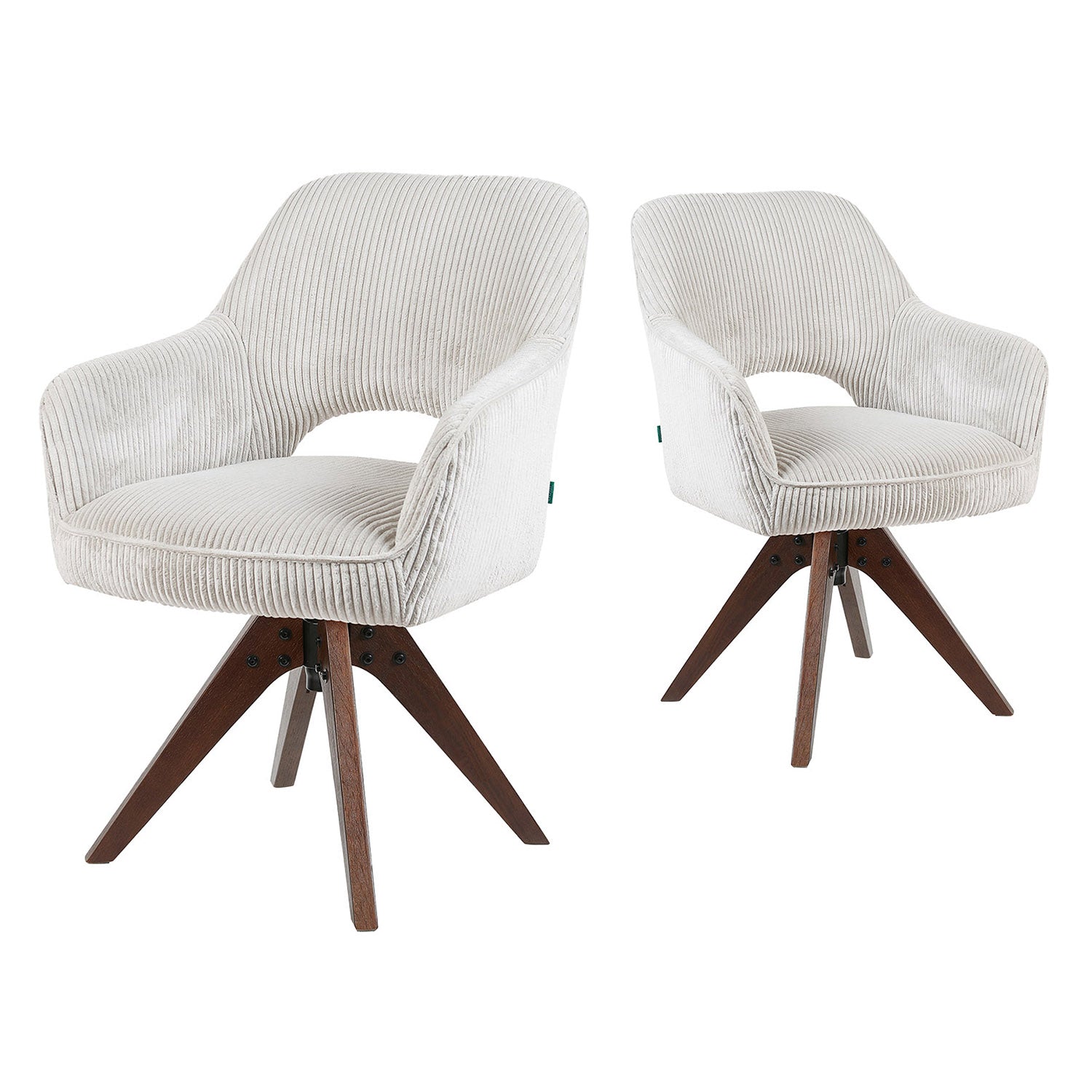 Esszimmerstuhl Mika-Lena 2er-Set - 360° drehbar, Eiche geölt Natur