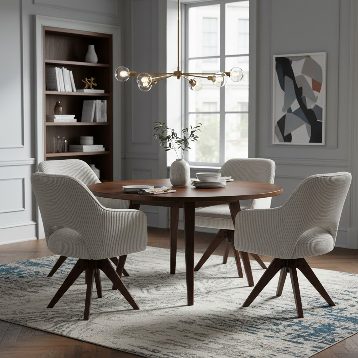 Esszimmerstuhl Mika-Lena 2er-Set - 360° drehbar, Eiche geölt Natur