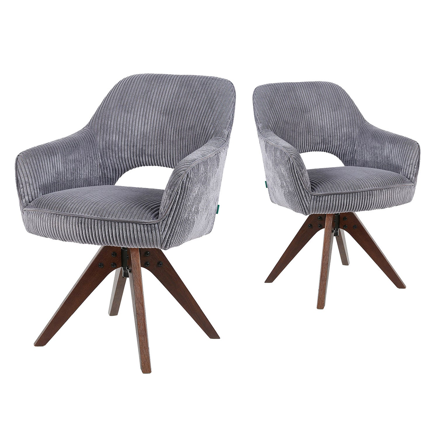 Esszimmerstuhl Mika-Lena 2er-Set - 360° drehbar, Eiche geölt Natur