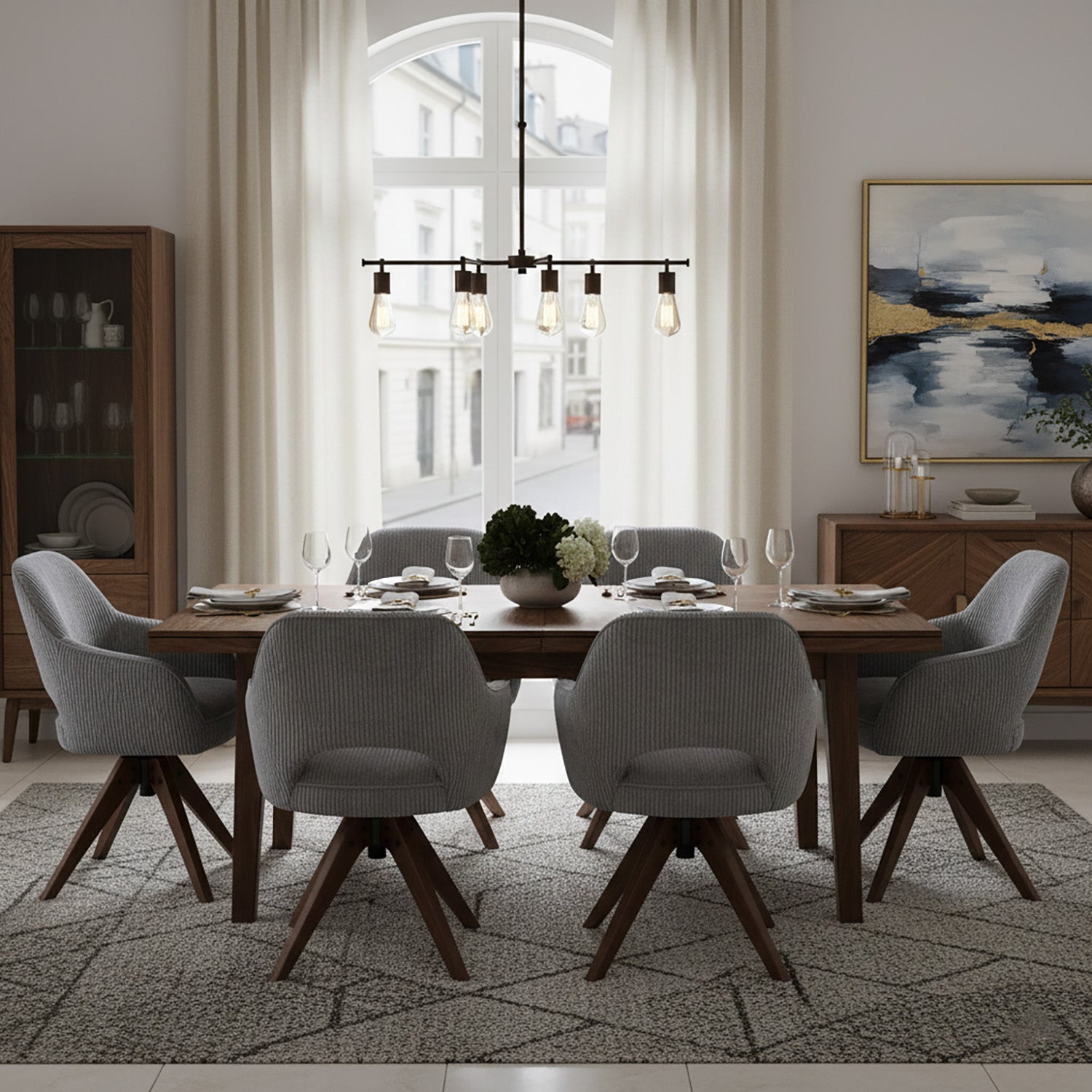 Esszimmerstuhl Mika-Lena 2er-Set - 360° drehbar, Eiche geölt Natur