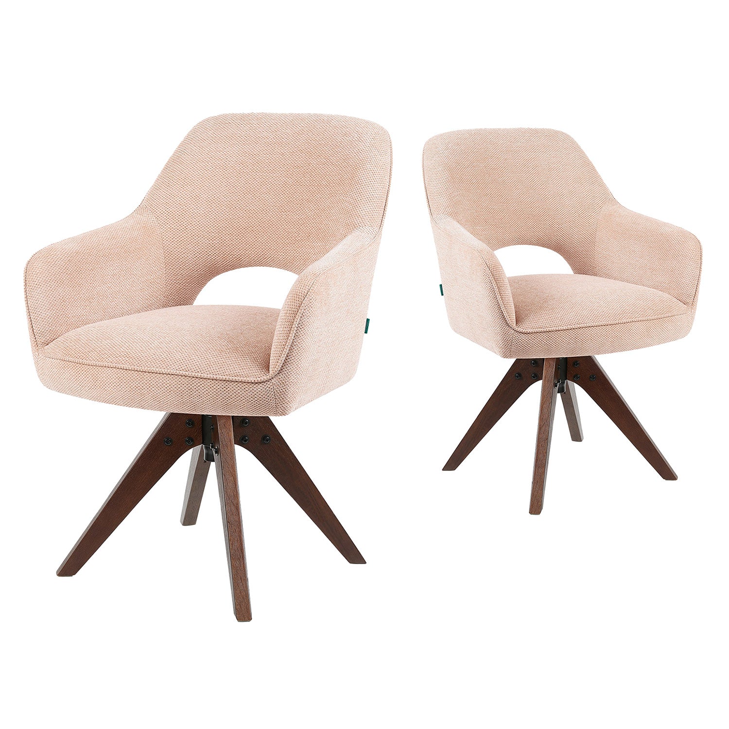 Esszimmerstuhl Mika-Lena 2er-Set - 360° drehbar, Eiche geölt Natur