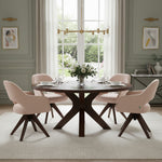 Esszimmerstuhl Mika-Lena 2er-Set - 360° drehbar, Eiche geölt Natur