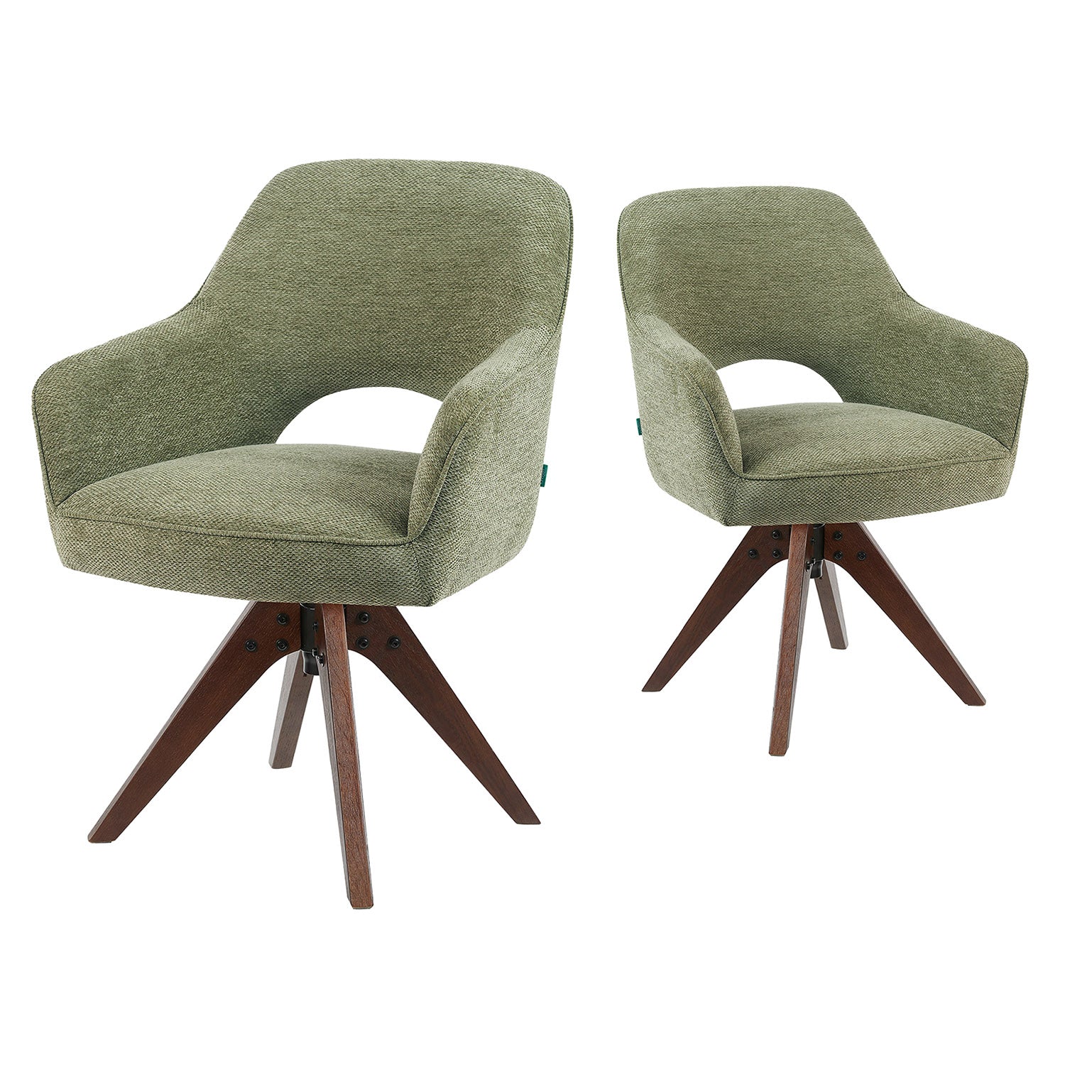 Esszimmerstuhl Mika-Lena 2er-Set - 360° drehbar, Eiche geölt Natur