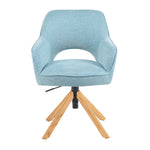 Mika-Lara 2er-Set- Drehstühle mit Gestell aus Massiver Eiche