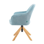 Mika-Lara 2er-Set- Drehstühle mit Gestell aus Massiver Eiche