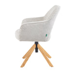 Mika-Lara 2er-Set- Drehstühle mit Gestell aus Massiver Eiche