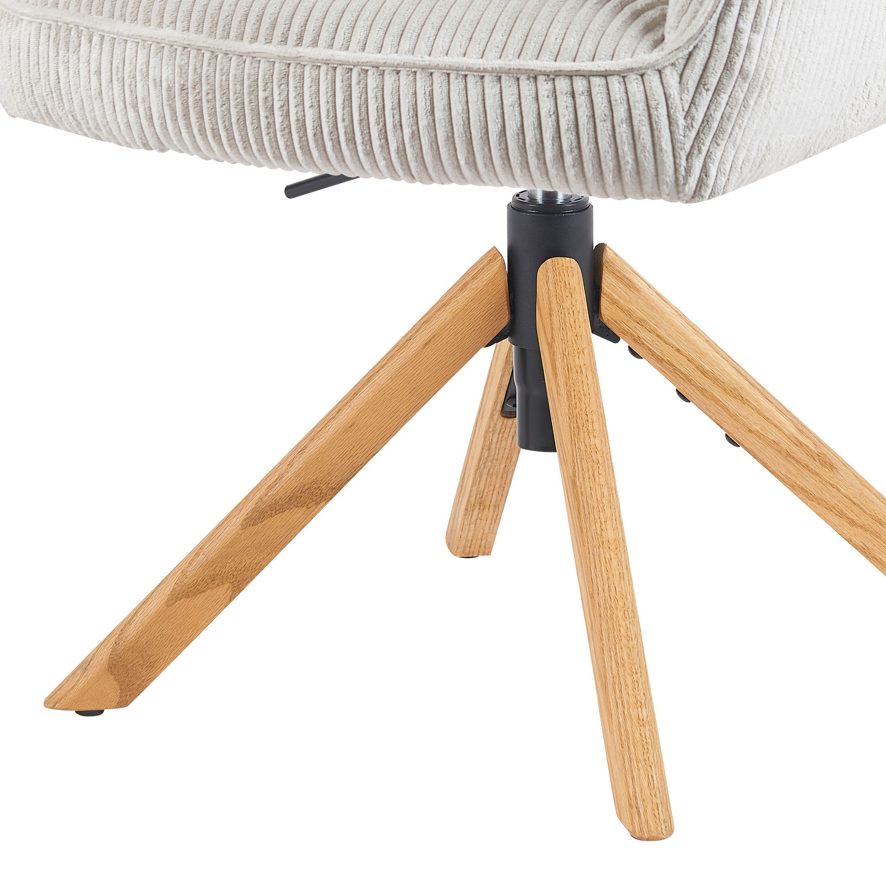 Mika-Lara 2er-Set- Drehstühle mit Gestell aus Massiver Eiche