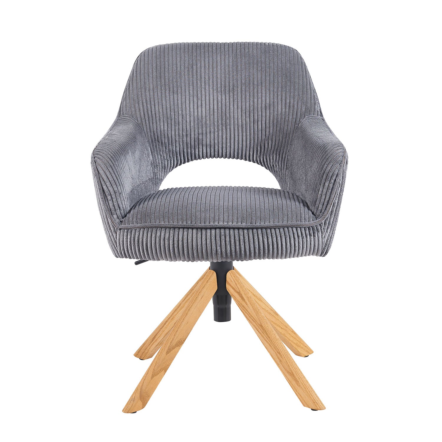 Mika-Lara 2er-Set- Drehstühle mit Gestell aus Massiver Eiche