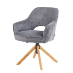 Mika-Lara 2er-Set- Drehstühle mit Gestell aus Massiver Eiche