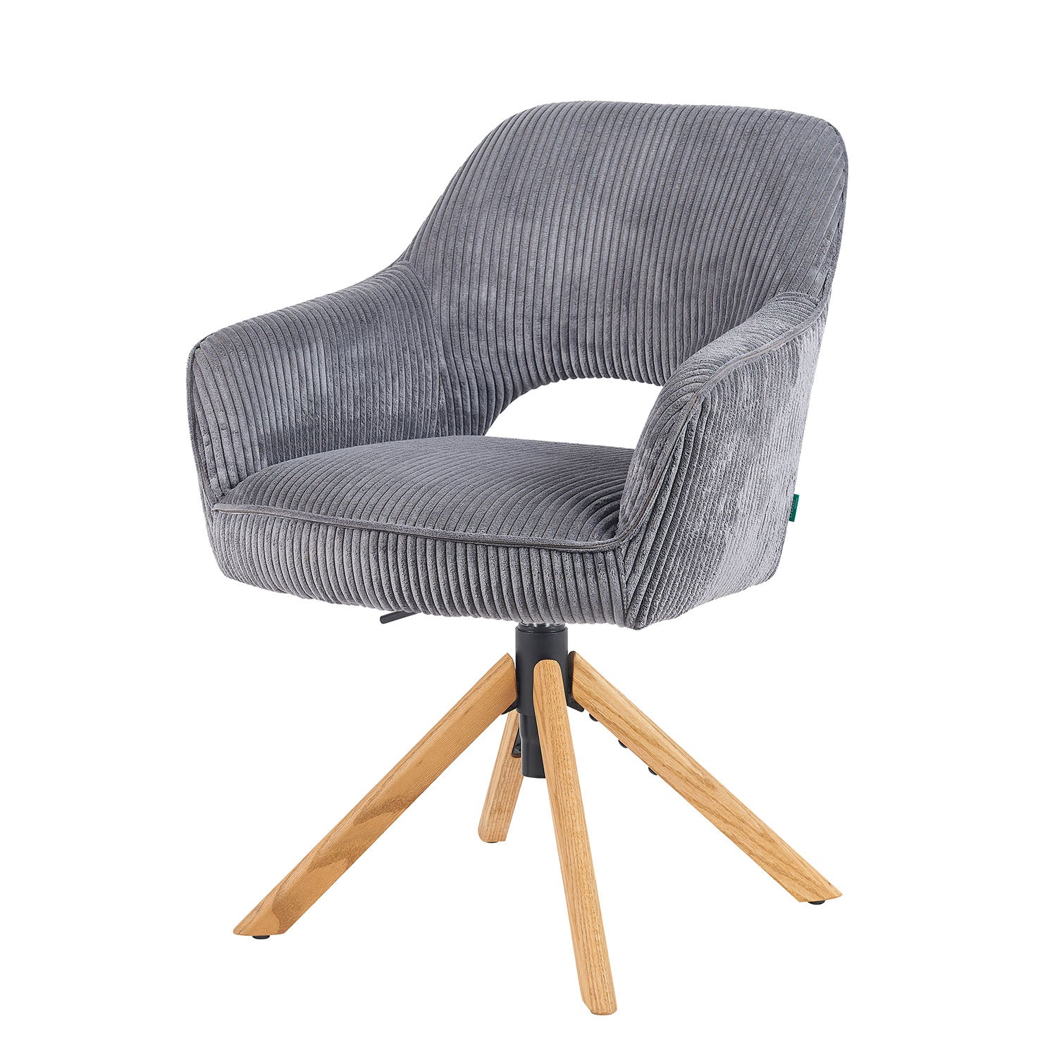 Mika-Lara 2er-Set- Drehstühle mit Gestell aus Massiver Eiche